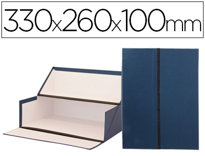 CAIXAS DE ARQUIVO FRANCES LIDERPAPEL AZUL MEDIDAS 330X260X100 MM