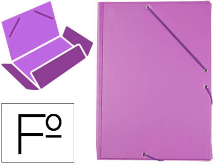 PASTA DE ELASTICOS LIDERPAPEL PLASTICO FOLIO ABA COR LILAS