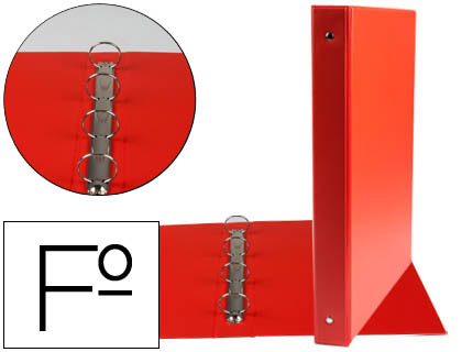 PASTA LIDERPAPEL 4 ANEIS 25 MM REDONDOS PLASTICO FOLIO COR VERMELHO