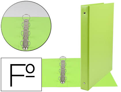 PASTA LIDERPAPEL 4 ANEIS 25 MM REDONDOS PLASTICO FOLIO COR VERDE PISTACHO