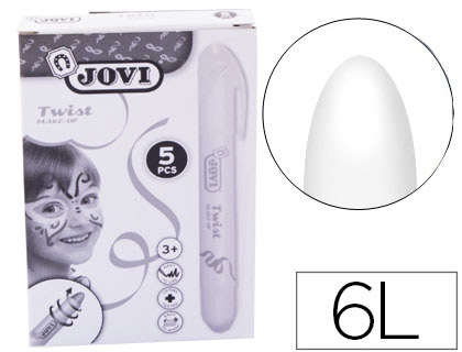 BARRA DE MAQUILHAGEM JOVI TWIST MAKE-UP BRANCA CAIXA DE 5 UNIDADES