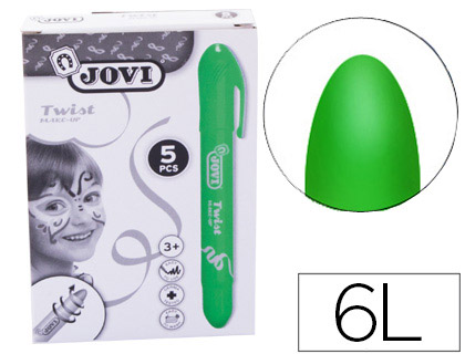 BARRA DE MAQUILHAGEM JOVI TWIST MAKE-UP VERDE CAIXA DE 5 UNIDADES