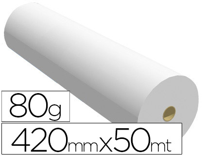 PAPEL REPROGRAFIA PARA PLOTTER 420MMX50MT 80GR IMPRESSAO TINTEIRO
