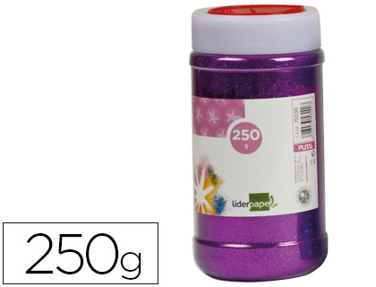 PURPURINA LIDERPAPEL FANTASIA COR VIOLETA METALIZADO FRASCO DE 250 GR