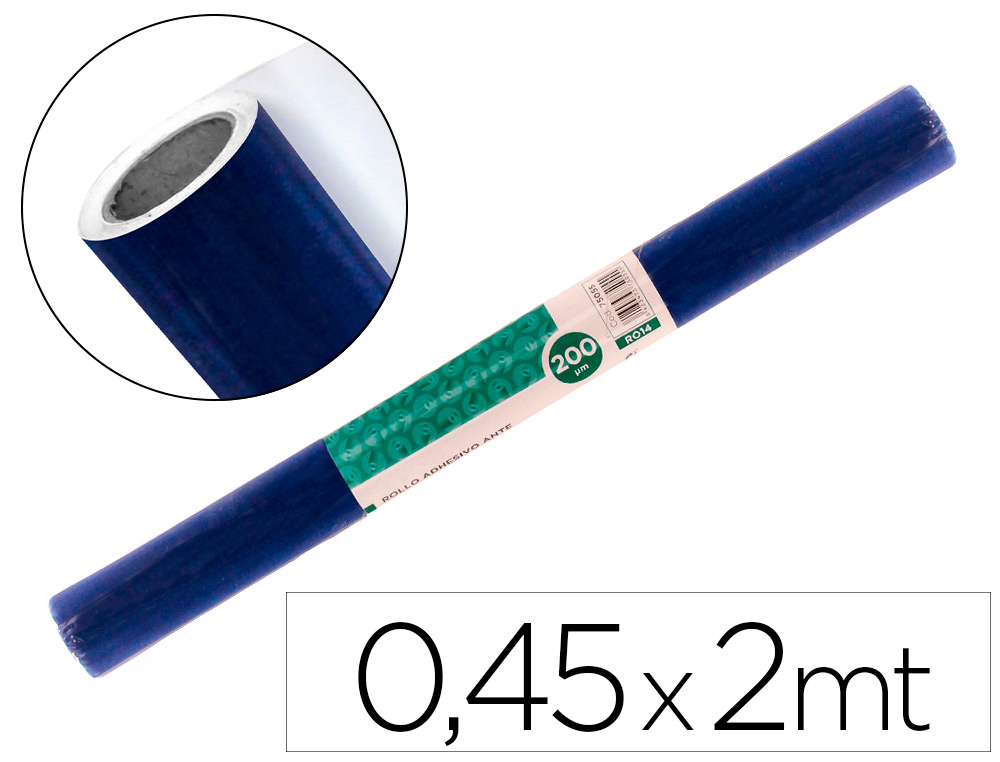 ROLO ADESIVO LIDERPAPEL VELUDO AZUL ROLO DE 0,45 X 2 MT