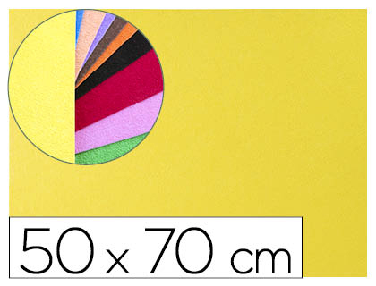 GOMA EVA LIDERPAPEL TEXTURA TOALHA AMARELO PLACA 50X70CM 60GR ESPESSURA 2MM