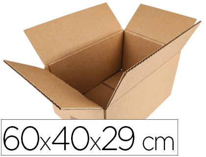 CAIXA PARA EMBALAR AMERICANA Q-CONNECT MEDIDAS 600X400X290 MM ESPESSURA CARTAO 5 MM