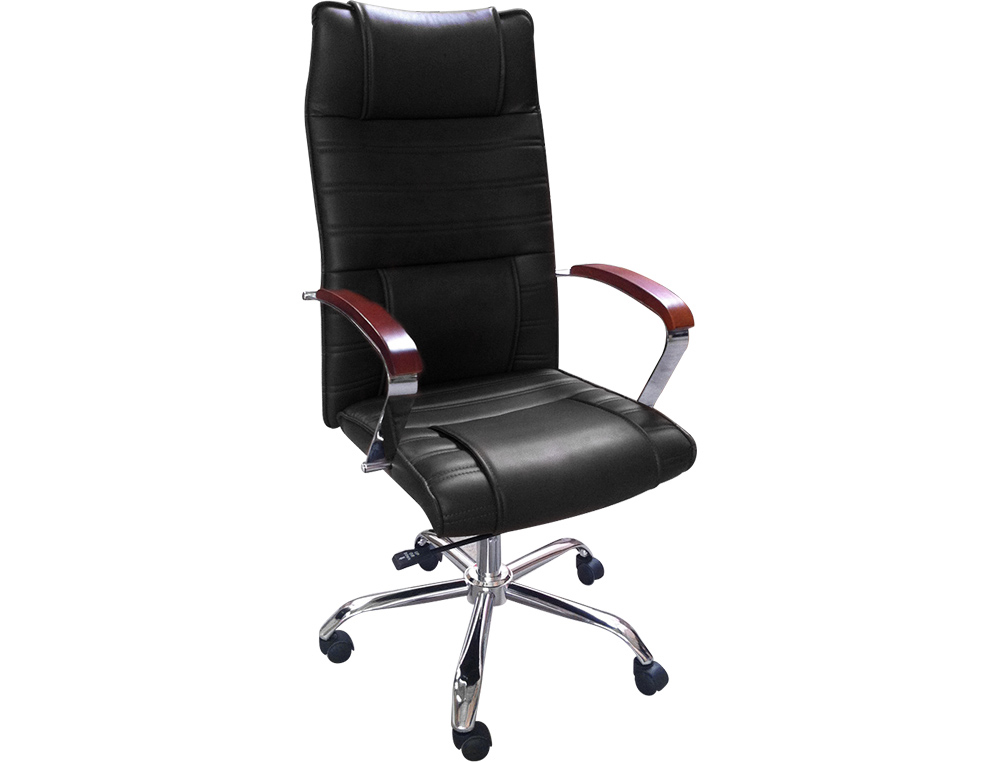 CADEIRA DE DIRECAO Q-CONNECT COM ENCOSTO ALT. REGULAVEL EM ALTURA ALT. 1.170+80MM LARGURA 540MM E PROF. 520MM COR PRETO