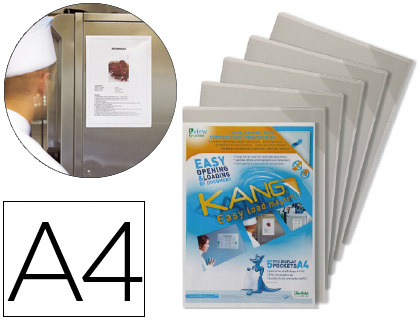 BOLSA MAGNETICA TARIFOLD DIN A4 RIGIDA E ANTI REFLEXO PACK DE 5 UNIDADES