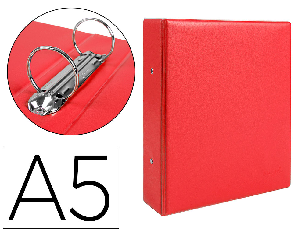 PASTA LIDERPAPEL CARTAO FORRADO PVC DIN A5 2 ANEIS 40 MM REDONDOS LARANJA