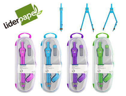 COMPASSO LIDERPAPEL ARTICULADO COM ADAPTADOR UNIVERSAL COR