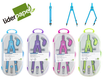COMPASSO LIDERPAPEL MICROMETRICO COM ADAPTADOR COR