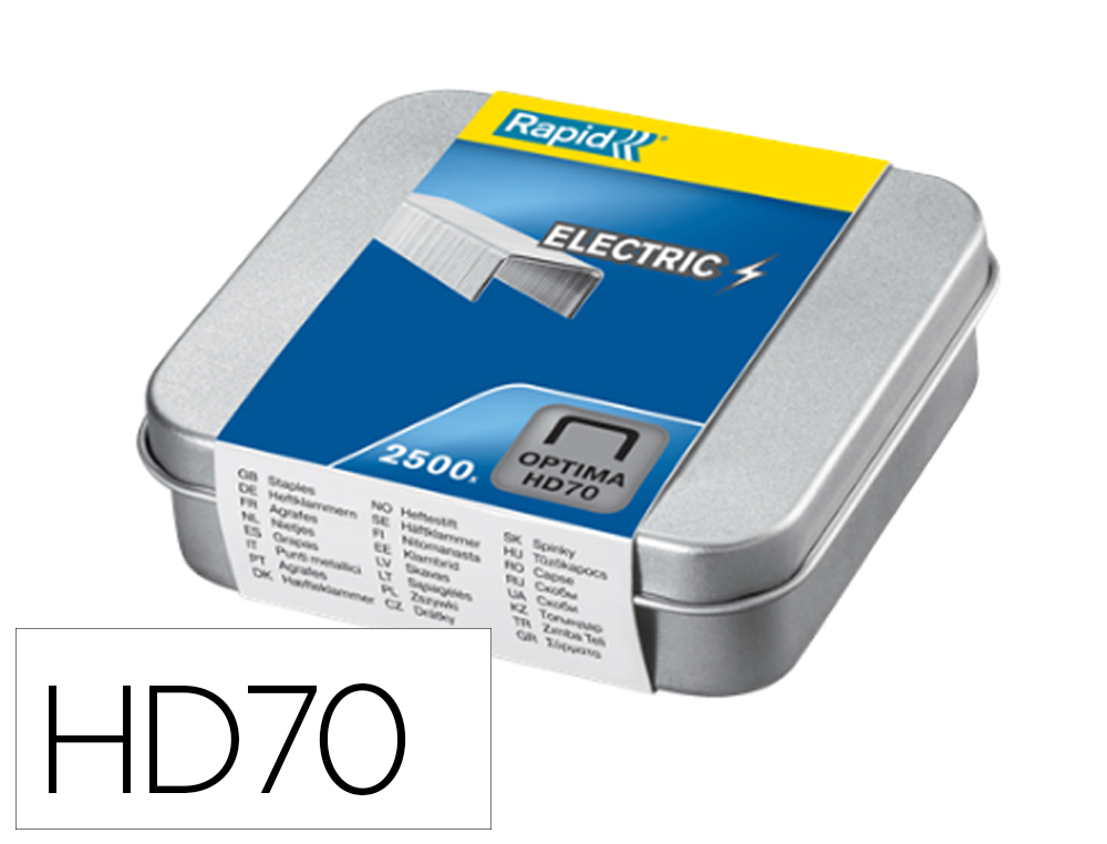 AGRAFES REXEL OPTIMA HD70 CAIXA DE 2500 AGRAFES