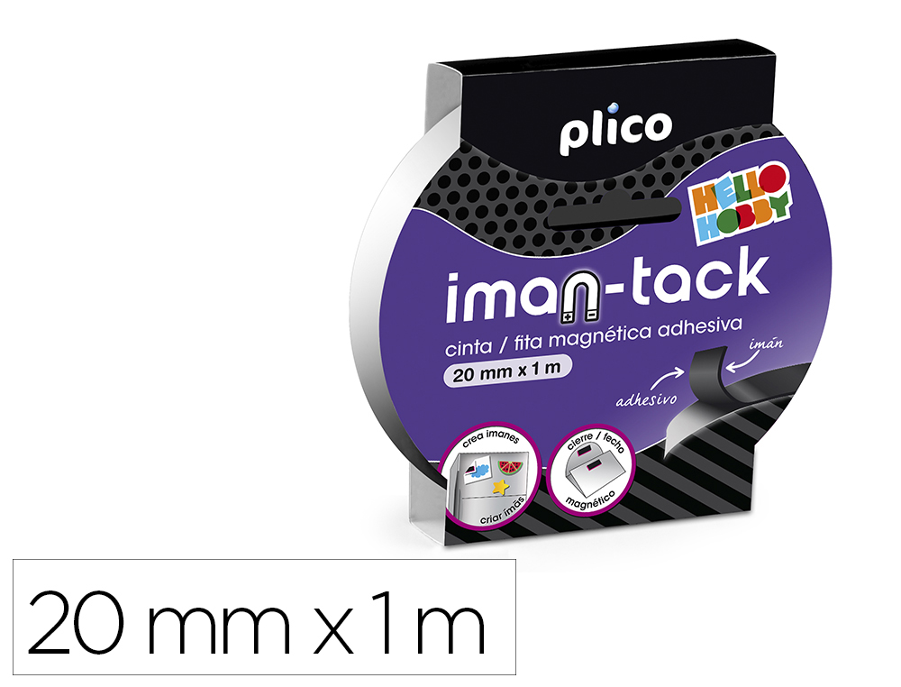 FITA ADESIVA PLICO IMAN 20MM X 1M