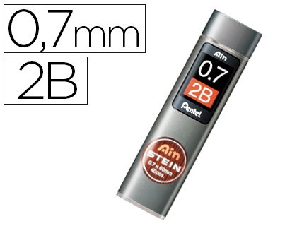 MINAS PENTEL AIN STEIN 0.7 2B ESTOJO COM 40 MINAS