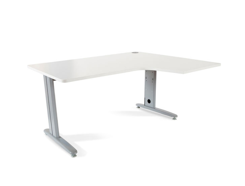 ALA PARA MESA ROCADA SERIE METAL 160X120 CM DIREITA ACABAMENTO AC04 BRANCO