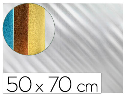 GOMA EVA LIDERPAPEL 50X70 CM ESPESSURA 2 MM METALIZADA PRATA