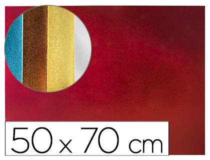 GOMA EVA LIDERPAPEL 50X70 CM ESPESSURA 2 MM METALIZADA VERMELHO
