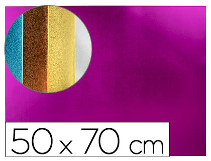 GOMA EVA LIDERPAPEL 50X70 CM ESPESSURA 2 MM METALIZADA ROSA