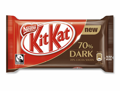 KIT KAT NESTLE DARK 70% CACAO PACK DE 4 BARRAS