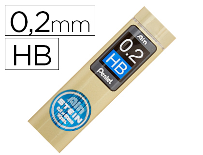 MINAS PENTEL AIN STEIN 0.2 HB ESTOJO COM 10 MINAS