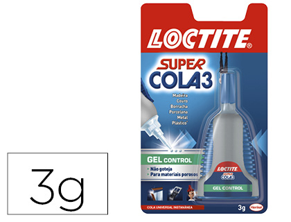 COLA LOCTITE 3 GR ADESIVA INSTANTANEA GEL GOTA A GOTA