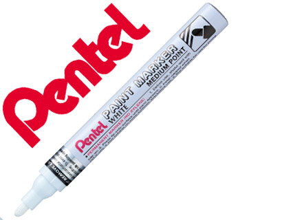 MARCADOR PENTEL PERMANENTE MMP10-W BRANCO PARA PINTURAS DECORATIVAS PONTA GROSSA