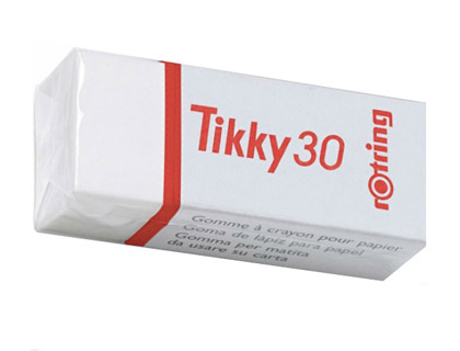 BORRACHA ROTRING BRANCA TIKKY 30 UNIDADE
