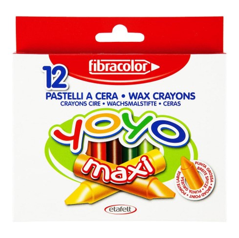 LAPIS CERA FIBRACOLOR YOYO MAXI PONTA GROSSA C/12