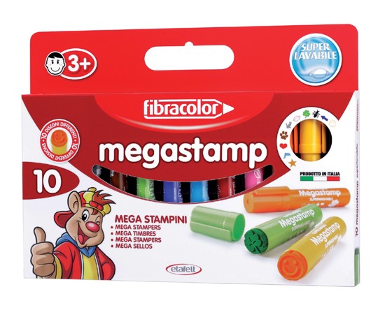 MARCADOR FIBRACOLOR MEGASTAMP MAXI C/10